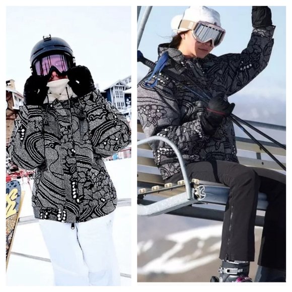 Sz XS FP Movement Bunny Slope Ski Puffer Jacket Black and White Free People NWOT - Picture 3 of 16